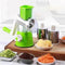 Multifunctional Manual Rotary Vegetable Cutter & Slicer | 3-in-1 Vegetable Shredder with Interchangeable Blades